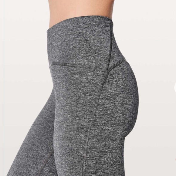 lululemon Train Times 7/8 Pant 25" Heathered Black Size 4 - Picture 4 of 8